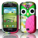 Hard Plastic Snap On Case Cover for Samsung Stratosphere 2 i415 (Verizon) - Starry Green Owl