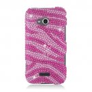 Hard Plastic Bling Case Cover for Samsung Galaxy Victory 4G LTE (Sprint) – Hot Pink Zebra