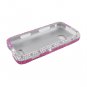 Hard Plastic Bling Case Cover for Samsung Galaxy Victory 4G LTE (Sprint) &acirc;�� Silver & Pink