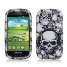 Hard Plastic Snap On Case Cover for Samsung Stratosphere 2 i415 (Verizon) - White Skull