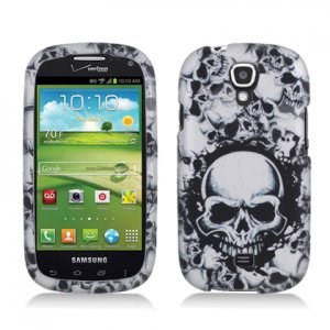 Hard Plastic Snap On Case Cover for Samsung Stratosphere 2 i415 (Verizon) - White Skull