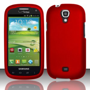 Hard Plastic Snap On Case Cover for Samsung Stratosphere 2 i415 (Verizon) - Red