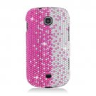 Hard Plastic Bling Snap On Case Cover for Samsung Galaxy Stellar 4G i200 (Verizon) - Silver & Pink