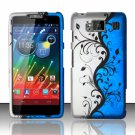 Hard Plastic Snap On Matte Design Case Cover Motorola Droid RAZR Maxx HD (Verizon) – Blue Vines