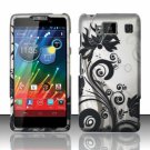 Hard Plastic Snap On Matte Design Case Cover Motorola Droid RAZR Maxx HD (Verizon) – Black Vines