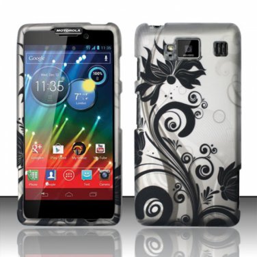 Hard Plastic Snap On Matte Design Case Cover Motorola Droid RAZR Maxx HD (Verizon) &acirc;�� Black Vines