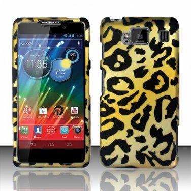 Hard Plastic Snap On Matte Design Case Motorola Droid RAZR Maxx HD (Verizon) &acirc;�� Golden Cheetah