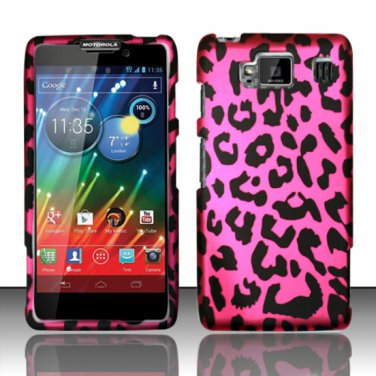 Hard Plastic Snap On Matte Design Case Motorola Droid RAZR Maxx HD (Verizon) &acirc;�� Hot Pink Leopard