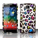 Hard Plastic Snap On Matte Design Case Motorola Droid RAZR Maxx HD (Verizon) – Rainbow Leopard
