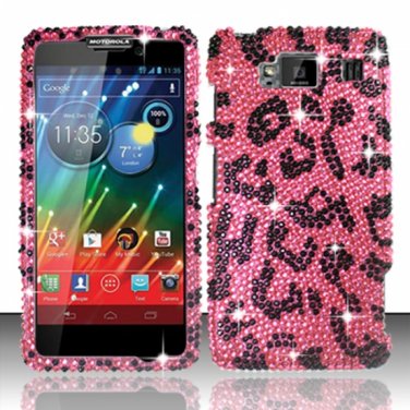 Hard Plastic Snap On Bling Case Cover for Motorola Droid RAZR Maxx HD (Verizon) &acirc;�� Hot Pink Leopard