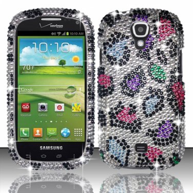 Hard Plastic Bling Snap On Case Cover for Samsung Stratosphere 2 i415 (Verizon) - Rainbow Leopard