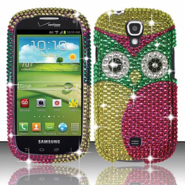 Hard Plastic Bling Snap On Case Cover for Samsung Stratosphere 2 i415 (Verizon) - Starry Green Owl