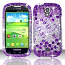 Hard Plastic Bling Snap On Case Cover for Samsung Stratosphere 2 i415 (Verizon) - Purple & Silver