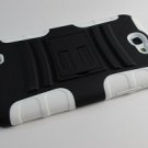 Rugged Armor Hybrid Hard Case w/ Belt Clip Holster Samsung Galaxy Note 2 II N7100 - Black & White