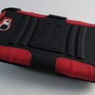 Rugged Armor Hybrid Hard Case w/ Belt Clip Holster for Samsung Galaxy Note 2 II N7100 - Red