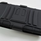 Black Rugged Armor Hybrid Hard Case Cover w/ Belt Clip Holster for Blackberry Z10