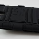 Black Rugged Armor Hybrid Hard Case Cover w/ Belt Clip Holster LG Optimus L9 P769/P760 (T-Mobile)