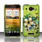 Hard Plastic Snap On Case Cover for HTC Droid DNA 6435 (Verizon) - Flowers & Butterfly