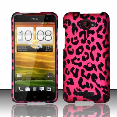 Hard Plastic Snap On Case Cover for HTC Droid DNA 6435 (Verizon) - Hot Pink Leopard