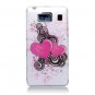 Hard Plastic Snap On Case Cover for Motorola Droid RAZR HD XT926 (Verizon) - Floating Hearts