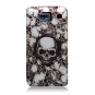 Hard Plastic Snap On Case Cover for Motorola Droid RAZR HD XT926 (Verizon) - White Skull