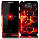 Hard Plastic Snap On Case Cover for Motorola Droid RAZR HD XT926 (Verizon) - Gold Hearts