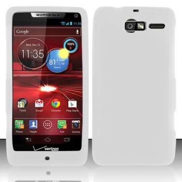 Soft Silicone Rubber Skin Case Cover for Motorola Droid RAZR M 4G LTE XT907 (Verizon) &acirc;�� White