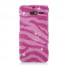 Hard Plastic Snap On Bling Case Cover Motorola Droid RAZR M 4G LTE XT907 (Verizon) - Hot Pink Zebra