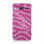 Hard Plastic Snap On Bling Case Cover Motorola Droid RAZR M 4G LTE XT907 (Verizon) - Hot Pink Zebra