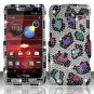 Hard Plastic Snap On Bling Case Cover Motorola Droid RAZR M 4G LTE XT907 (Verizon) - Rainbow Leopard