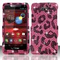 Hard Plastic Snap On Bling Case for Motorola Droid RAZR M 4G LTE XT907 (Verizon) - Hot Pink Leopard