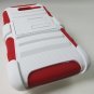 White & Red Rugged Armor Hybrid Case Belt Clip Holster for Motorola Droid RAZR M 4G LTE (Verizon)