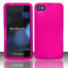 Hot Pink Soft Silicone Rubber Skin Case Cover for Blackberry Z10 (AT&T/Sprint/T-Mobile/Verizon)