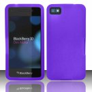 Purple Soft Silicone Rubber Skin Case Cover for Blackberry Z10 (AT&T/Sprint/T-Mobile/Verizon)