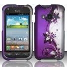 Hard Plastic Snap On Case Cover for Samsung Galaxy Rugby Pro i547 (AT&T) – Purple Vines