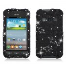 Hard Plastic Snap On Bling Case Cover for Samsung Galaxy Rugby Pro i547 (AT&T) – Black Diamond