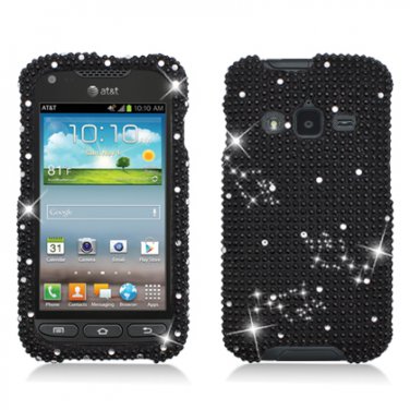 Hard Plastic Snap On Bling Case Cover for Samsung Galaxy Rugby Pro i547 (AT&T) &acirc;�� Black Diamond