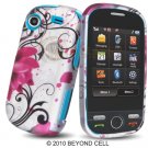 Hard Plastic Design Cover Case for Samsung Messager Touch R630 - Pink Lotus