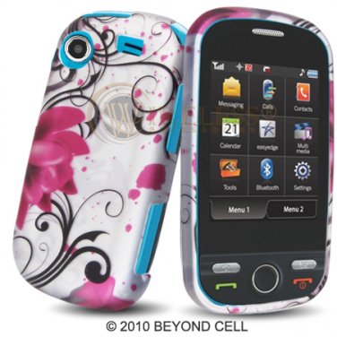 Hard Plastic Design Cover Case for Samsung Messager Touch R630 - Pink Lotus