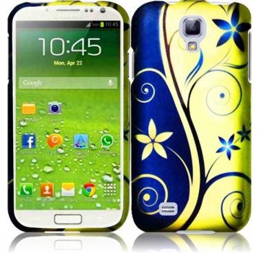 Hard Plastic Rubberized Snap On Case Cover for Samsung Galaxy S4 IV i9500 &acirc;�� Royal Swirl