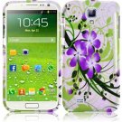 Hard Plastic Snap On Design Case Cover for Samsung Galaxy S4 IV i9500 – Green & Purple Lily