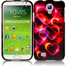 Hard Plastic Rubberized Snap On Case Cover for Samsung Galaxy S4 IV i9500 – Rainbow Heart