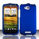 Hard Plastic Snap On Rubberized Case Cover for HTC One VX (AT&T) - Blue