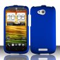 Hard Plastic Snap On Rubberized Case Cover for HTC One VX (AT&T) - Blue