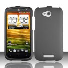 Hard Plastic Snap On Rubberized Case Cover for HTC One VX (AT&T) - Gray