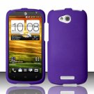 Hard Plastic Snap On Rubberized Case Cover for HTC One VX (AT&T) - Purple