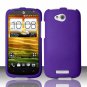 Hard Plastic Snap On Rubberized Case Cover for HTC One VX (AT&T) - Purple