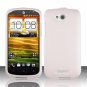 Hard Plastic Snap On Rubberized Case Cover for HTC One VX (AT&T) - White