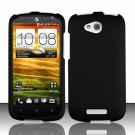 Hard Plastic Snap On Rubberized Case Cover for HTC One VX (AT&T) - Black