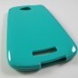 Turquoise Soft TPU Gel Skin Case Cover for HTC One VX (AT&T) w/ Screen Protector